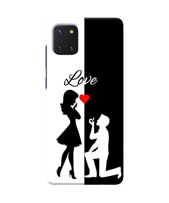 Love propose black and white Samsung Note 10 Lite Back Cover