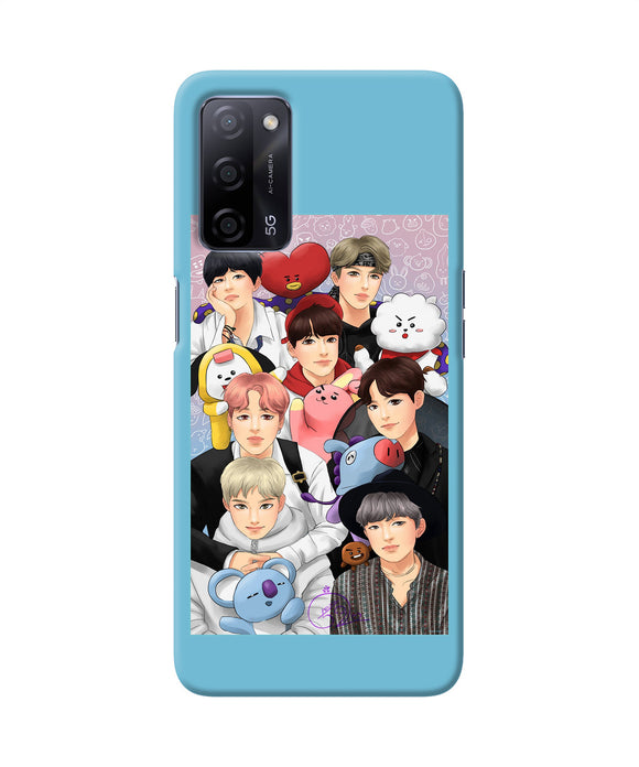 BTS with animals Oppo A53s 5G Back Cover