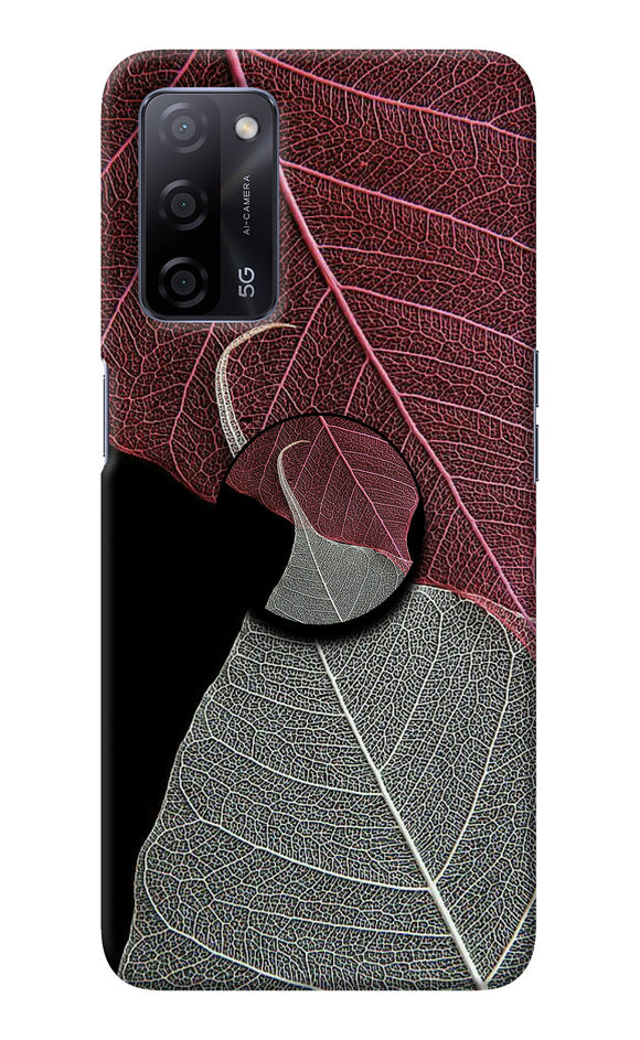 Leaf Pattern Oppo A53s 5G Pop Case
