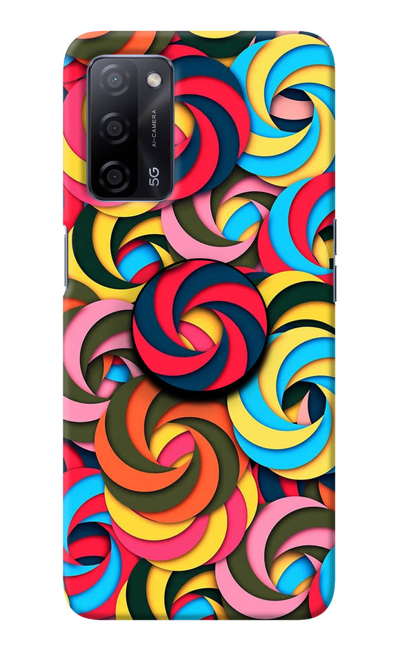 Spiral Pattern Oppo A53s 5G Pop Case