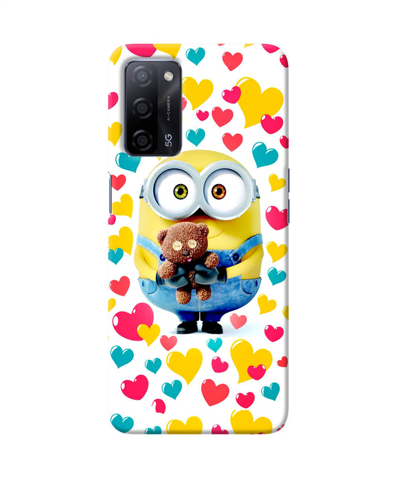 Minion teddy hearts Oppo A53s 5G Back Cover