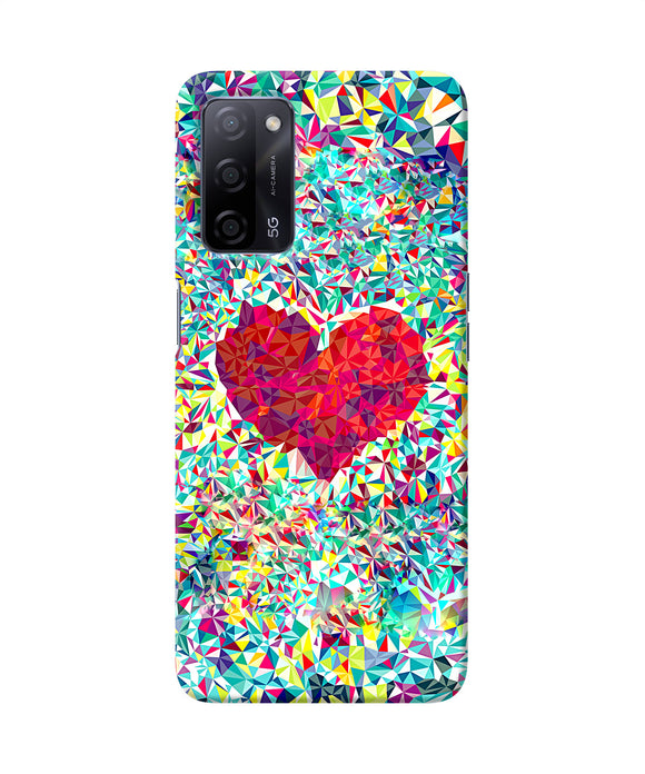 Red heart print Oppo A53s 5G Back Cover