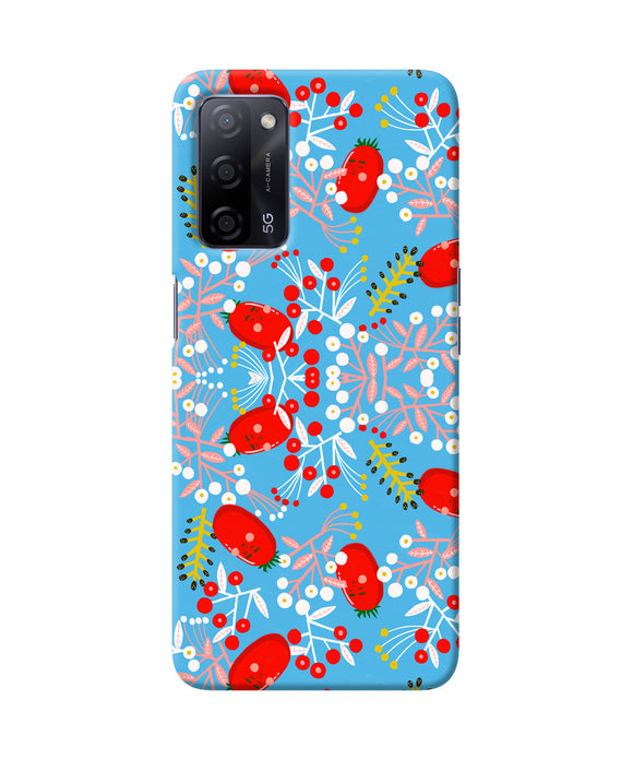 Small red animation pattern Oppo A53s 5G Back Cover
