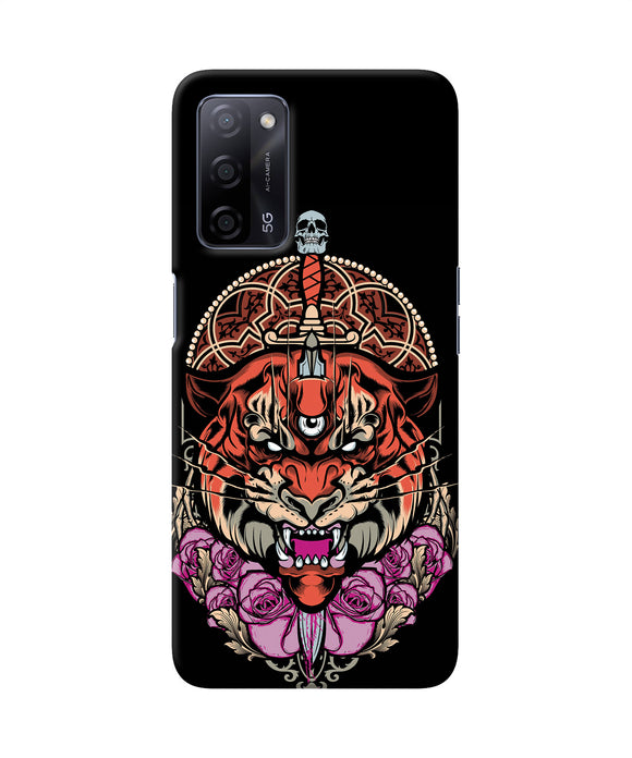 Abstract tiger Oppo A53s 5G Back Cover