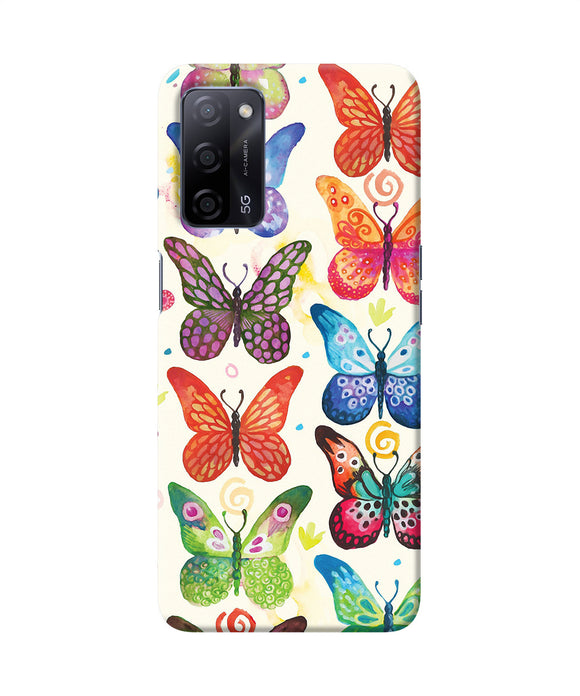 Abstract butterfly print Oppo A53s 5G Back Cover