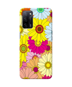 Abstract colorful flowers Oppo A53s 5G Back Cover