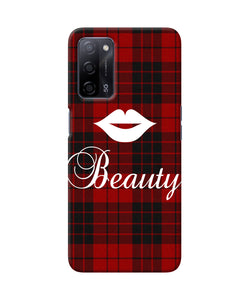 Beauty red square Oppo A53s 5G Back Cover