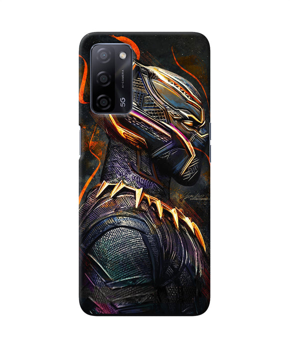 Black panther side face Oppo A53s 5G Back Cover