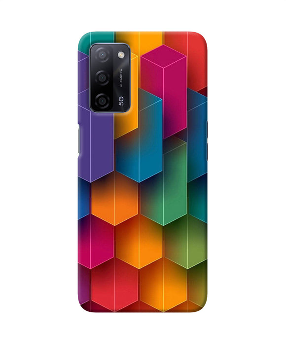Abstract rectangle print Oppo A53s 5G Back Cover