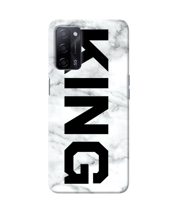 King marble text Oppo A53s 5G Back Cover
