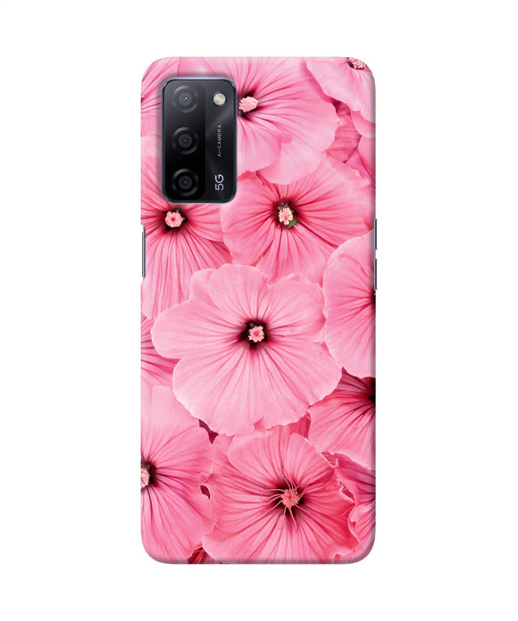 Pink flowers Oppo A53s 5G Back Cover
