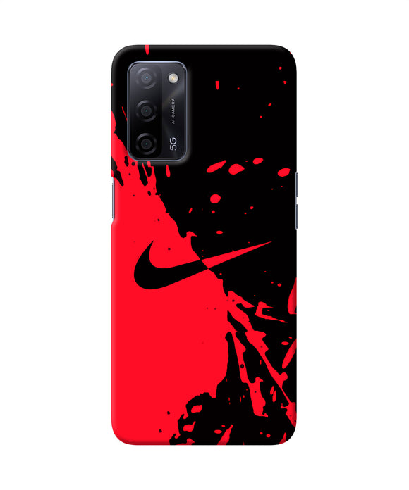 Nike red black poster Oppo A53s 5G Back Cover
