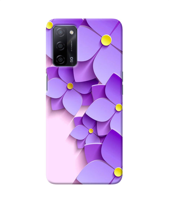 Violet flower craft Oppo A53s 5G Back Cover