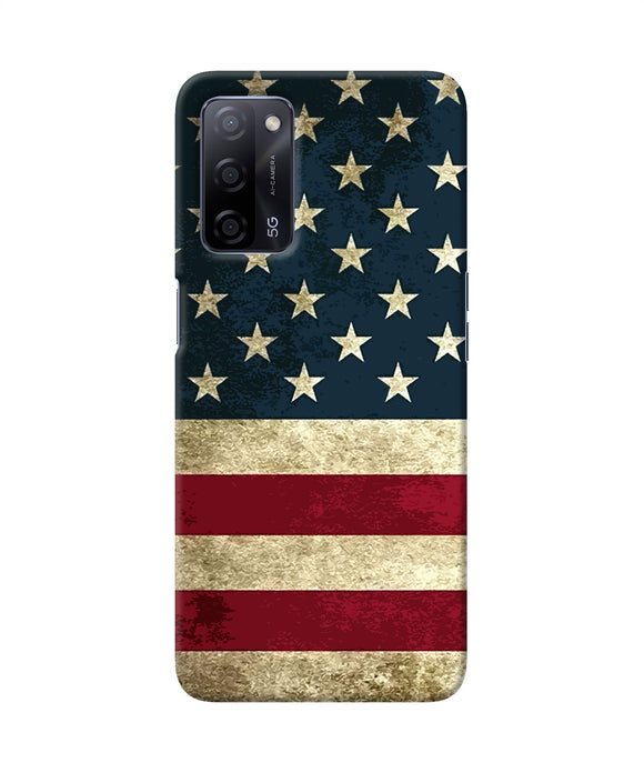 Vintage US flag Oppo A53s 5G Back Cover
