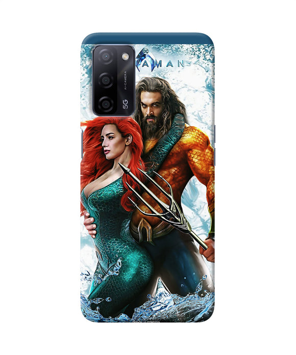 Aquaman couple water Oppo A53s 5G Back Cover