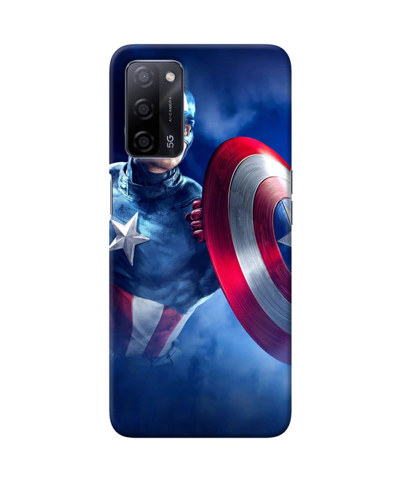 Captain america on sky Oppo A53s 5G Back Cover