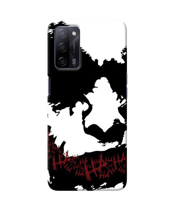 Black and white joker rugh sketch Oppo A53s 5G Back Cover