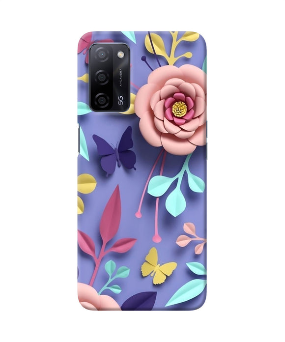Flower canvas Oppo A53s 5G Back Cover