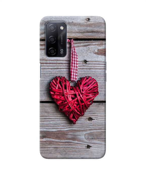 Lace heart Oppo A53s 5G Back Cover