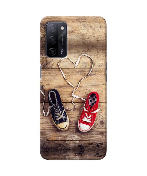 Shoelace heart Oppo A53s 5G Back Cover