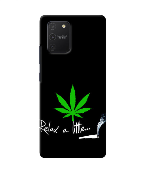 Weed Relax Quote Samsung S10 Lite Real 4D Back Cover