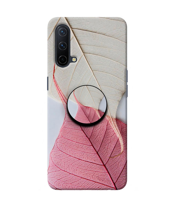 White Pink Leaf Oneplus Nord CE 5G Pop Case