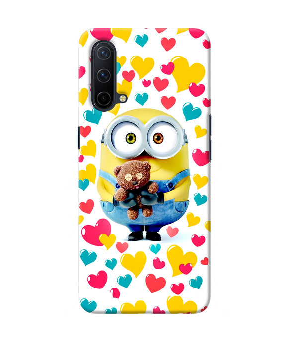 Minion teddy hearts Oneplus Nord CE 5G Back Cover