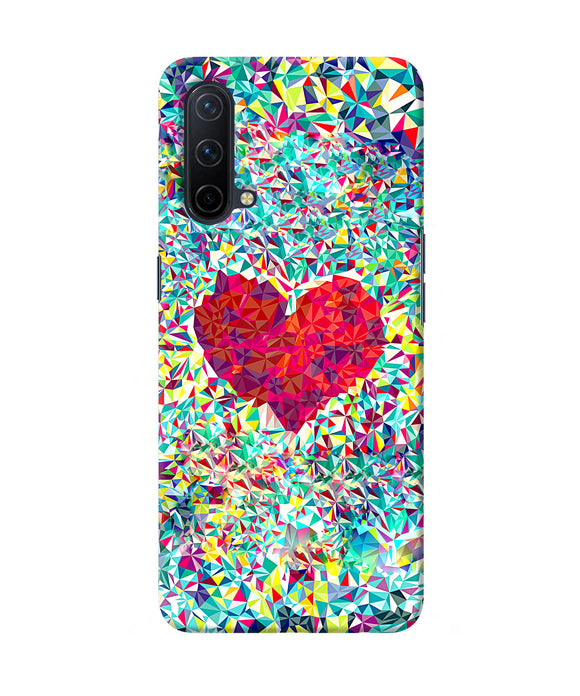 Red heart print Oneplus Nord CE 5G Back Cover