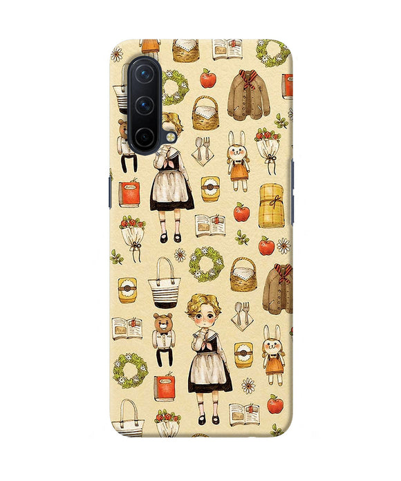Canvas girl print Oneplus Nord CE 5G Back Cover