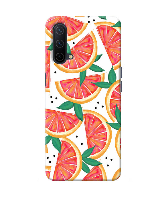 Abstract orange print Oneplus Nord CE 5G Back Cover