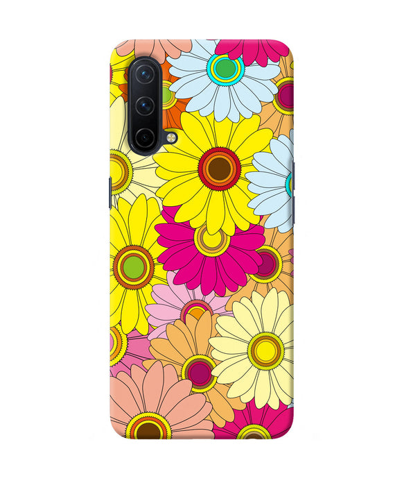 Abstract colorful flowers Oneplus Nord CE 5G Back Cover