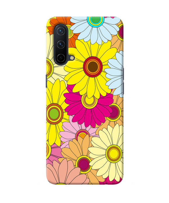 Abstract colorful flowers Oneplus Nord CE 5G Back Cover