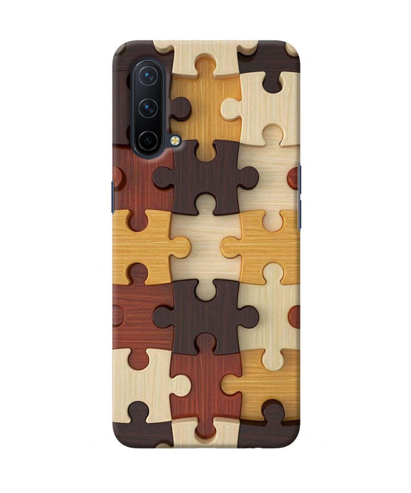 Wooden puzzle Oneplus Nord CE 5G Back Cover