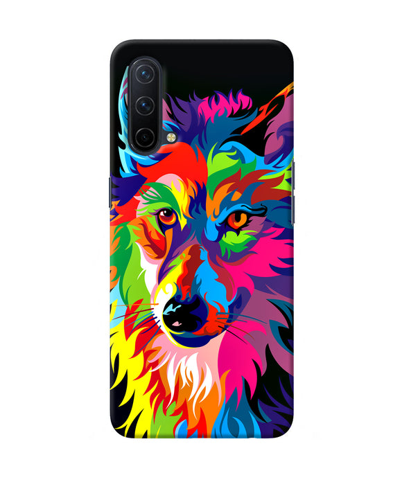 Colorful wolf sketch Oneplus Nord CE 5G Back Cover