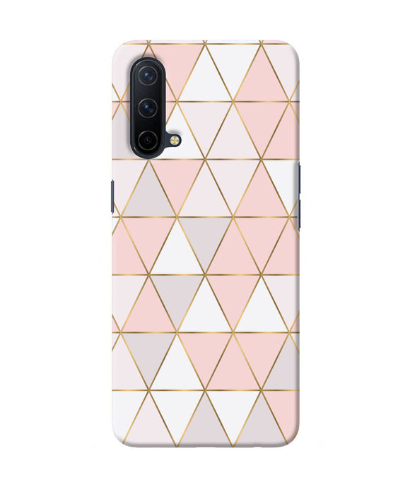 Abstract pink triangle pattern Oneplus Nord CE 5G Back Cover