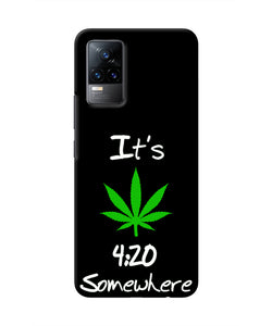 Weed Quote Vivo Y73 Real 4D Back Cover