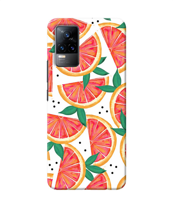 Abstract orange print Vivo Y73 Back Cover