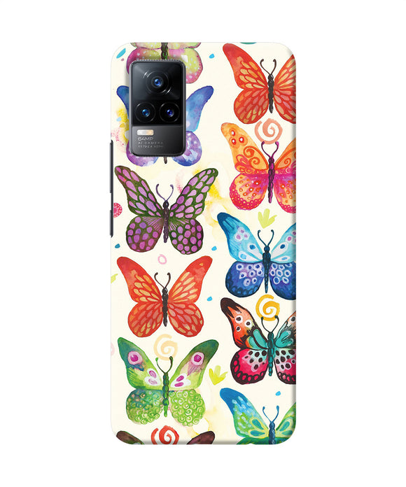 Abstract butterfly print Vivo Y73 Back Cover