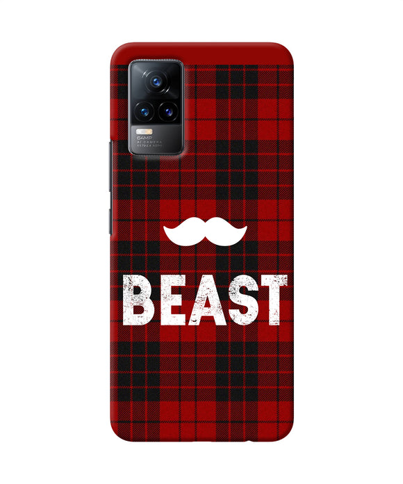 Beast red square Vivo Y73 Back Cover