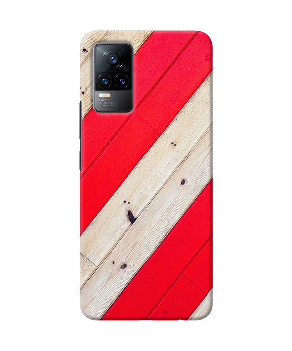 Abstract red brown wooden Vivo Y73 Back Cover