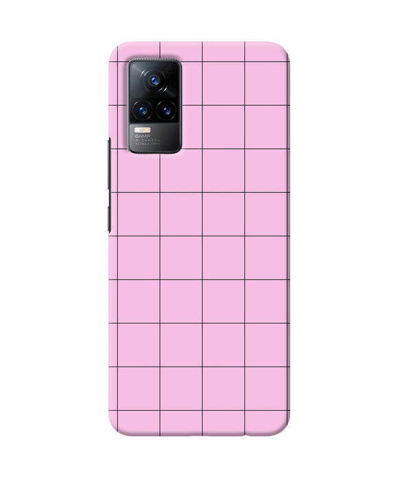 Pink square print Vivo Y73 Back Cover