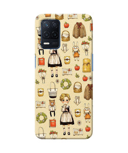 Canvas girl print Realme Narzo 30 5G Back Cover