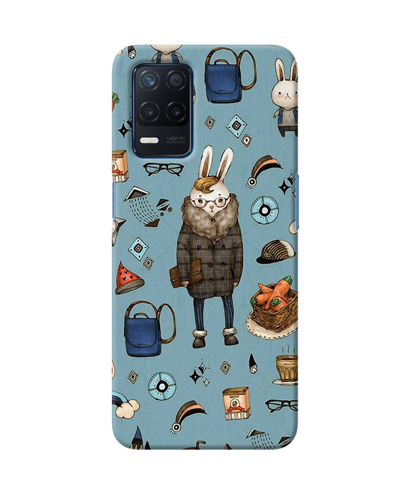 Canvas rabbit print Realme Narzo 30 5G Back Cover