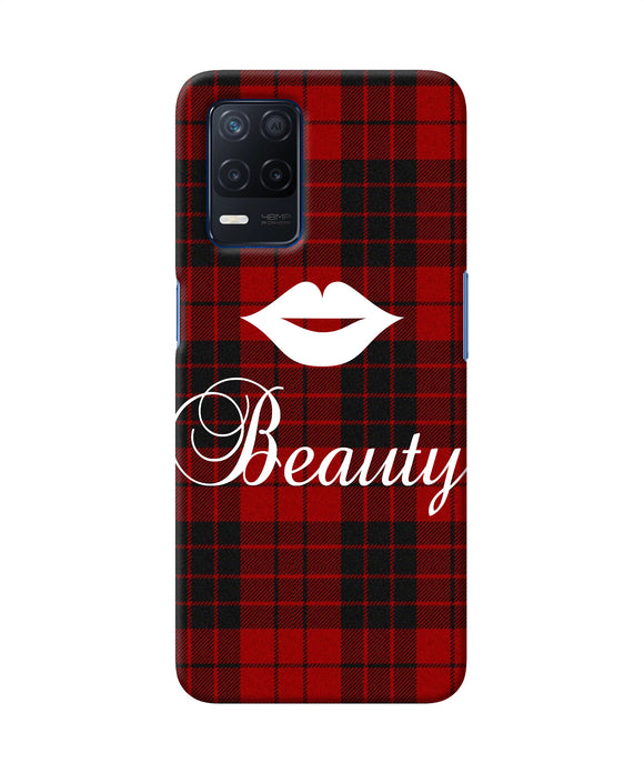 Beauty red square Realme Narzo 30 5G Back Cover