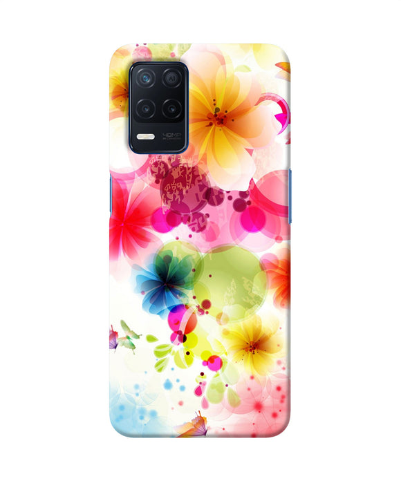 Flowers print Realme Narzo 30 5G Back Cover