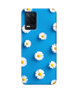 White flowers Realme Narzo 30 5G Back Cover