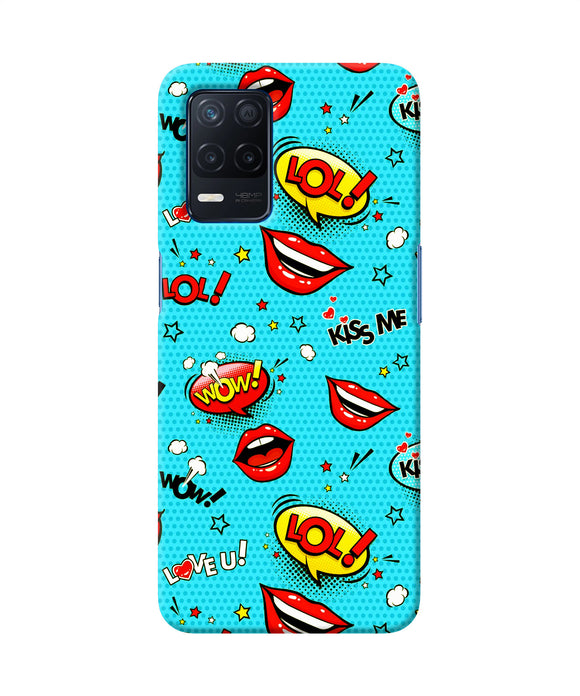 Lol lips print Realme Narzo 30 5G Back Cover