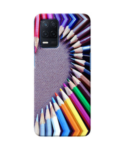 Color pencil half heart Realme Narzo 30 5G Back Cover