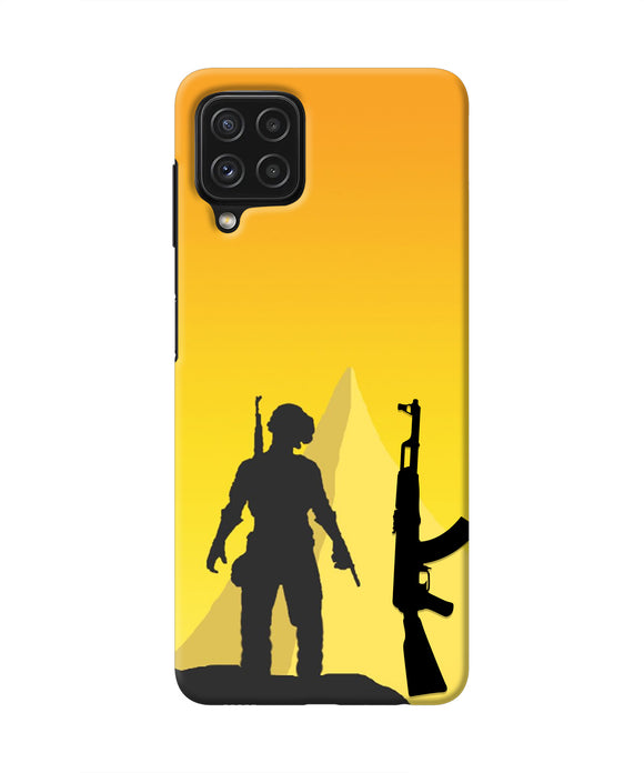 PUBG Silhouette Samsung M32 Real 4D Back Cover