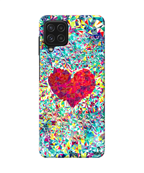 Red heart print Samsung M32 Back Cover